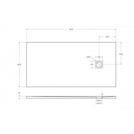 Поддон из искусственного мрамора Belbagno TRAY-MR-UNO-AH-160/80-35-W-CR Поддон из искусственного мрамора Belbagno TRAY-MR-UNO-AH-160/80-35-W-CR