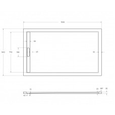 Поддон из искусственного мрамора 150х90 Cezares TRAY-AS-AH-150/90-30-W без сифона