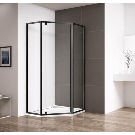 Душевой уголок Cezares ECO-O-P-1-90-C-NERO