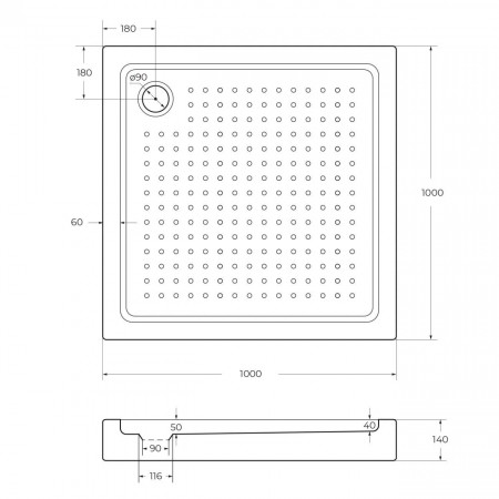 Акриловый поддон 100х100 Cezares TRAY-A-A-100-15-W0 без сифона Акриловый поддон 100х100 Cezares TRAY-A-A-100-15-W0 без сифона