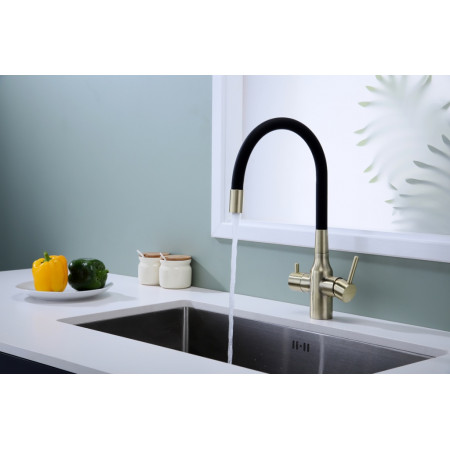 Смеситель для кухни Salix, бронза, Sa213419-BR, Paulmark Смеситель для кухни Salix, бронза, Sa213419-BR, Paulmark