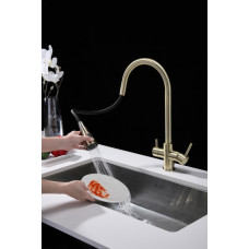 Смеситель для кухни Lange, бронза, La214212-BR, Paulmark