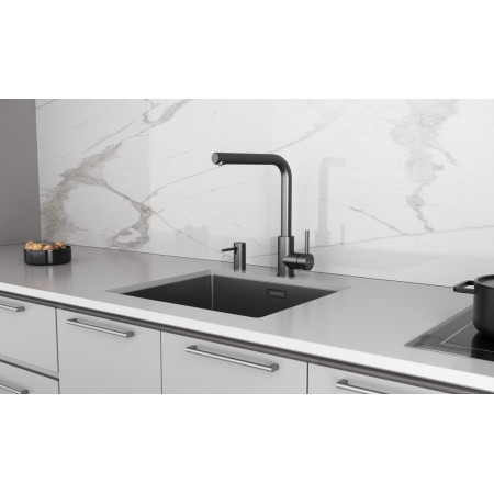 Смеситель для кухни с фильтром TWIN, вороненая сталь Paulmark Tw213622-GM Смеситель для кухни с фильтром TWIN, вороненая сталь Paulmark Tw213622-GM