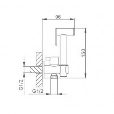 Гигиенический душ хром F7501 Frap