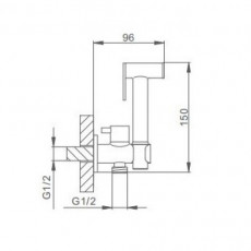 Гигиенический душ хром F7501 Frap