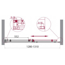 Душевая дверь BelBagno ACQUA-BF-1-130-C-Cr