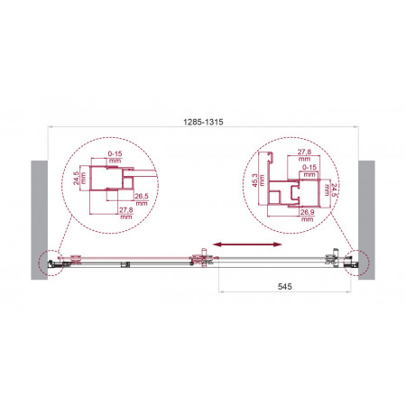 Дверь в проём BelBagno LUCE-BF-1-130-C-Cr Дверь в проём BelBagno LUCE-BF-1-130-C-Cr