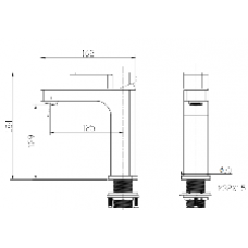 D&C смес.012CR DC01210CR (смеситель для раковины/латунь/хром)