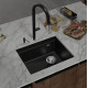 RIVELATO Мойка LINO 554-R 1-чаш 550*440 nero арт.LN-554-R nero RIVELATO Мойка LINO 554-R 1-чаш 550*440 nero арт.LN-554-R nero
