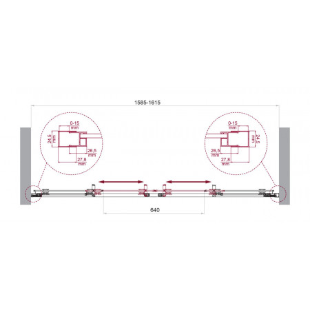 Дверь в проём BelBagno LUCE-BF-2-160-C-Cr