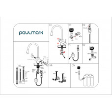 СмесительдлякухниLANGE,светлоезолото,La214212-LG,Paulmark