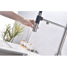 Смеситель для кухни Magneto One, брашированная сталь, Ma213188-BS, Paulmark