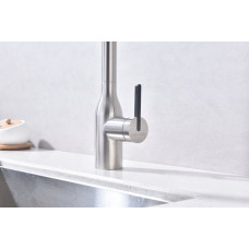 Смеситель для кухни Magneto One, брашированная сталь, Ma213188-BS, Paulmark