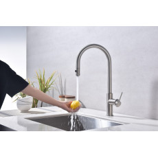 Смеситель для кухни Galant, брашированная сталь , Ga213077-BS, Paulmark
