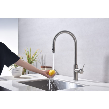 Смеситель для кухни Galant, брашированная сталь , Ga213077-BS, Paulmark Смеситель для кухни Galant, брашированная сталь , Ga213077-BS, Paulmark