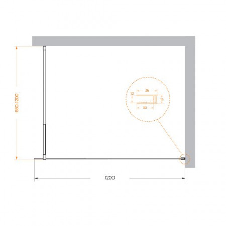 Душевая перегородка BelBagno KRAFT-L-1-120-C-Cr Душевая перегородка BelBagno KRAFT-L-1-120-C-Cr