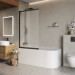 Шторка на ванну BelBagno LUCE-VF-11-90/145-P-NERO