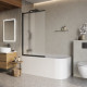 Шторка на ванну BelBagno LUCE-VF-11-90/145-P-NERO Шторка на ванну BelBagno LUCE-VF-11-90/145-P-NERO