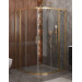 Душевой уголок Cezares MOLVENO-R-22-90+20-C-BORO-IV, 110х110х195, профиль брашированное золото, прозрачное стекло