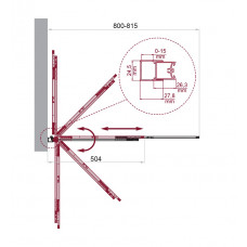 Шторка на ванну BelBagno LUCE-VF-11-80/145-C-NERO