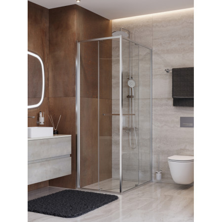 Душевой уголок Cezares LUX-AH-FS-1-70/100-C-CR, 70х100х195, профиль хром, стекло прозрачное Душевой уголок Cezares LUX-AH-FS-1-70/100-C-CR, 70х100х195, профиль хром, стекло прозрачное