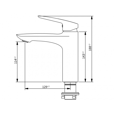 Смеситель для раковины низкий хром SK-H7206 Savol