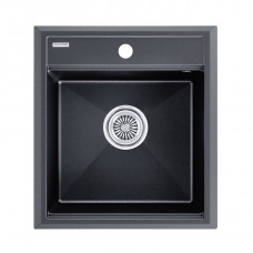 Мойка кварцевая STEPIA 45, IT-GRANIT, PM114651-BLM, черный металлик, 460х510, Paulmark