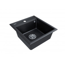 Мойка кварцевая STEPIA 45, IT-GRANIT, PM114651-BLM, черный металлик, 460х510, Paulmark