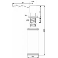 Дозатор для жидкого мыла REIN, D002-BG, брашированное золото, Paulmark