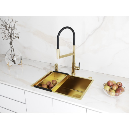 Дозатор для жидкого мыла KRAFT, D003-BG, брашированное золото, Paulmark