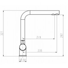D&C смес.090BG DC09045BG смеситель для кухни с подключением фильтра питьевой воды, мат золото
