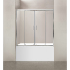 Шторка для ванны в проём BelBagno UNO-VF-2-170/145-C-Cr