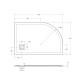 Поддон из искусственного мрамора правосторонний Belbagno TRAY-MR-UNO-RH-120/80-550-35-W-R-CR