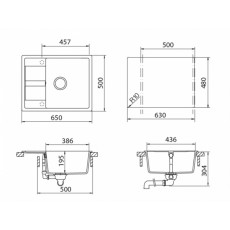 Мойка кварцевая Schock Optima 50D Cristalite 650х500 эверест