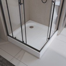 Акриловый поддон 80х80 BelBagno TRAY-BB-A-80-15-W с сифоном