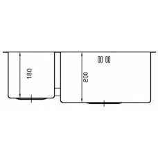 Мойка Seaman Eco Marino SME-575DL-GS (Gold Satin) доп. чаша слева