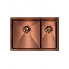 Мойка Seaman Eco Marino SME-575DR-CS (Copper Satin) доп. чаша справа