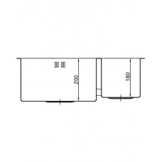 Мойка Seaman Eco Marino SME-575DR-CS (Copper Satin) доп. чаша справа