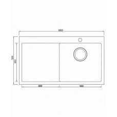 Мойка Seaman Eco Marino SMV-860LF (ØF=140mm) крыло слева