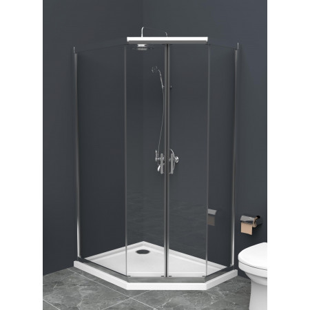 Душевой уголок BelBagno UNO-195-PH-2-100/80-C-Cr Душевой уголок BelBagno UNO-195-PH-2-100/80-C-Cr
