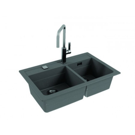Мойка кварцевая Alveus Granital Atrox 50 Concrete-G81 (790 х 500) Серая Мойка кварцевая Alveus Granital Atrox 50 Concrete-G81 (790 х 500) Серая