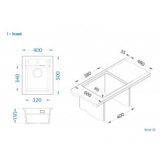 Мойка кварцевая Alveus Granital Atrox 10 Terra-G22 (470 х 500) Терра