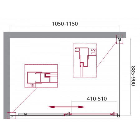 Душевой уголок BelBagno UNIQUE-AH-1-100/115-90-C-Cr Душевой уголок BelBagno UNIQUE-AH-1-100/115-90-C-Cr