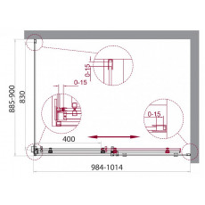 Душевой уголок BelBagno ACQUA-AH-1-100/90-C-Cr