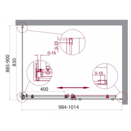 Душевой уголок BelBagno ACQUA-AH-1-100/90-C-Cr Душевой уголок BelBagno ACQUA-AH-1-100/90-C-Cr