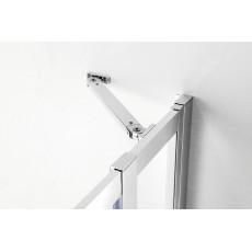 Дверь в проём Cezares MOLVENO-BA-12-90+50-C-Cr-IV, 140х195, профиль хром, стекло прозрачное