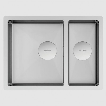 Мойка NEXT 58/2S UNI, брашированная нерж.сталь, PM225844-BS, 580х440 мм, Paulmark Мойка NEXT 58/2S UNI, брашированная нерж.сталь, PM225844-BS, 580х440 мм, Paulmark