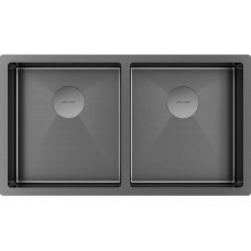 Мойка NEXT 78/2 UNI, вороненая сталь, PM207844-GM, 780х440 мм, Paulmark