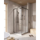 Душевой уголок Cezares RELAX-304-A-2-100-C-GM, 100х100х200, профиль оружейная сталь, прозрачное стекло