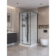 Душевая кабина BelBagno UNO-CAB-A-1-90-C-NERO-Bi-TOP-L, левосторонняя